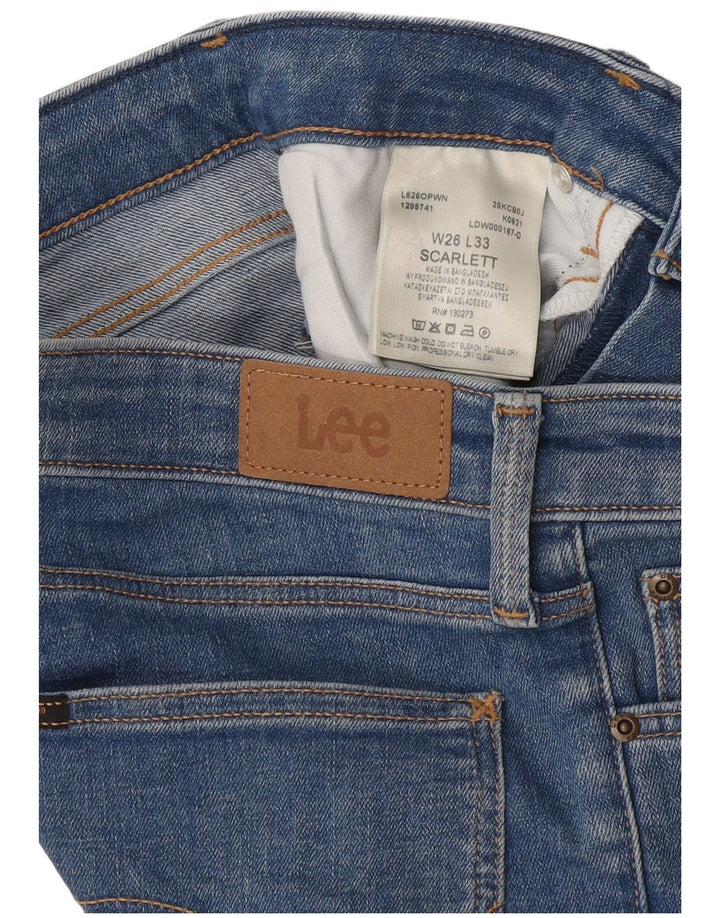 Lee Womens Scarlett Skinny Jeans W26 L33 Blue Cotton