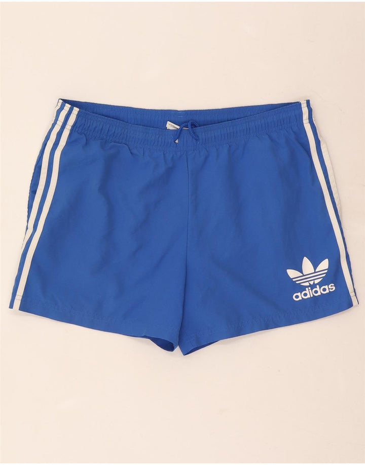Adidas Mens Graphic Sport Shorts Medium  Blue Polyester