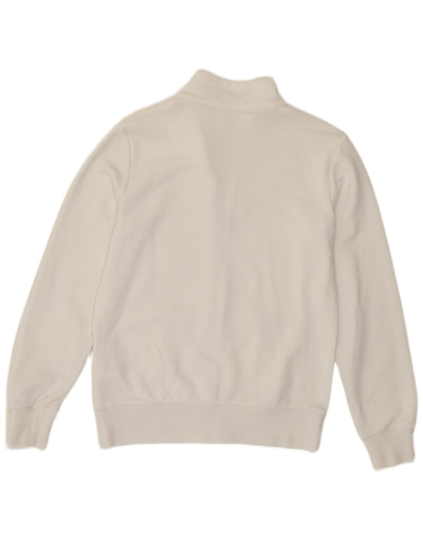 Champion Womens Tracksuit Top Jacket UK 10 Small White Cotton