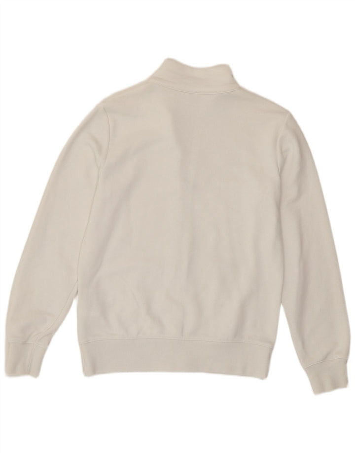 Champion Womens Tracksuit Top Jacket UK 10 Small White Cotton
