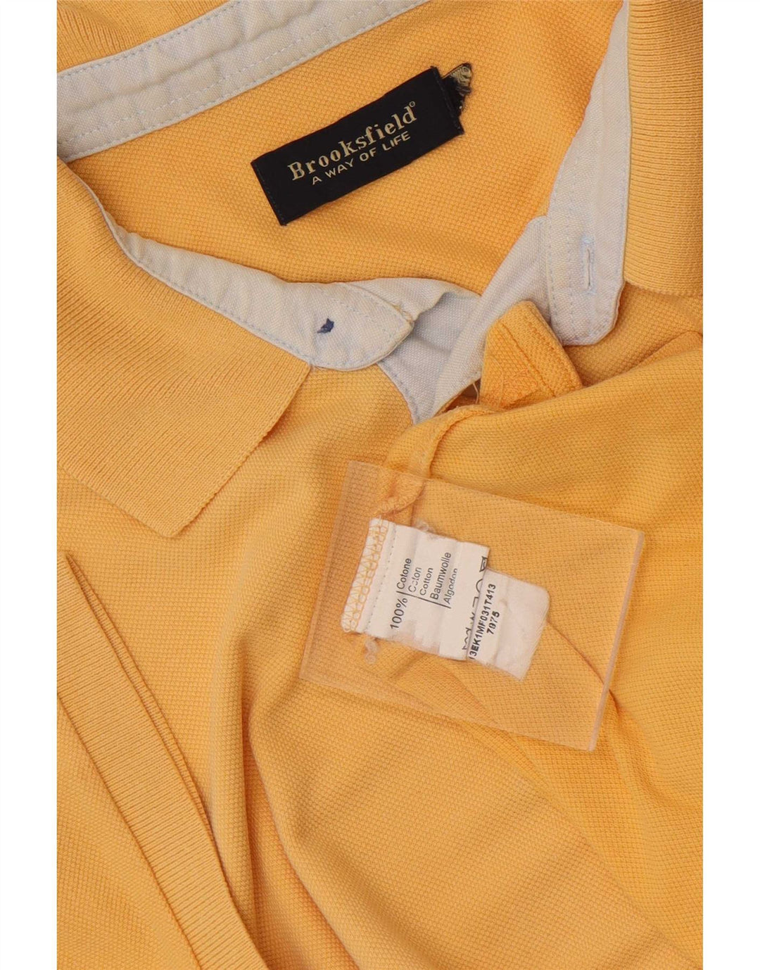 Brooksfield Mens Polo Shirt XL Yellow