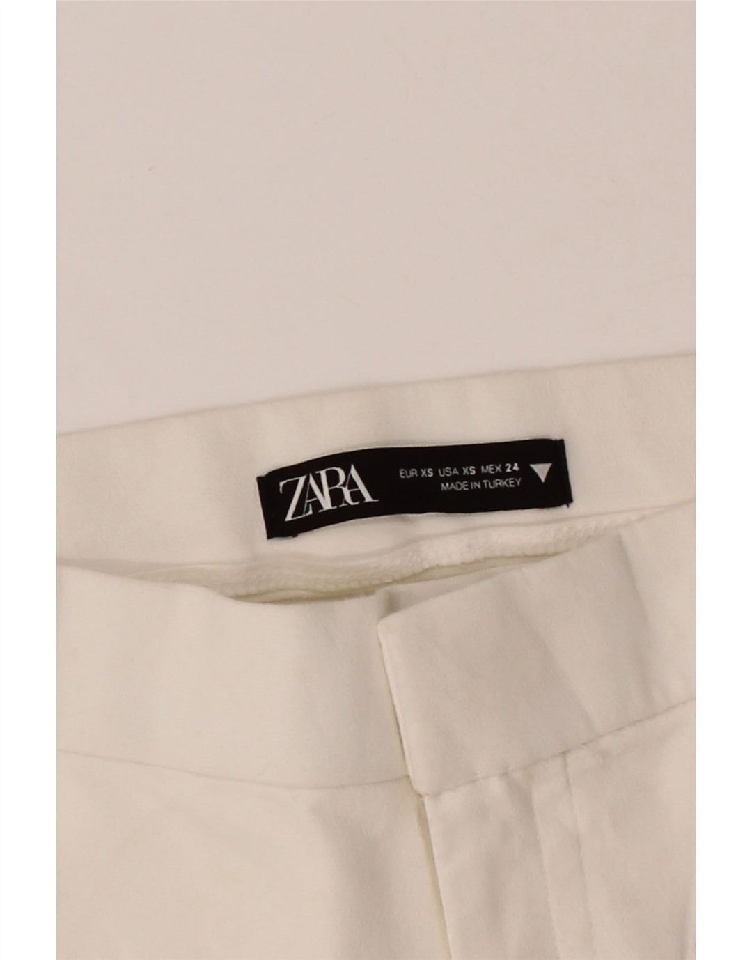 ZARA Womens Bootcut Casual Trousers XS W24 L26 White Vintage Zara and Second-Hand Zara from Messina Hembry 
