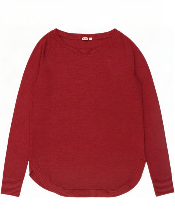 Gap Womens Oversized Top Long Sleeve UK 6 XS Burgundy