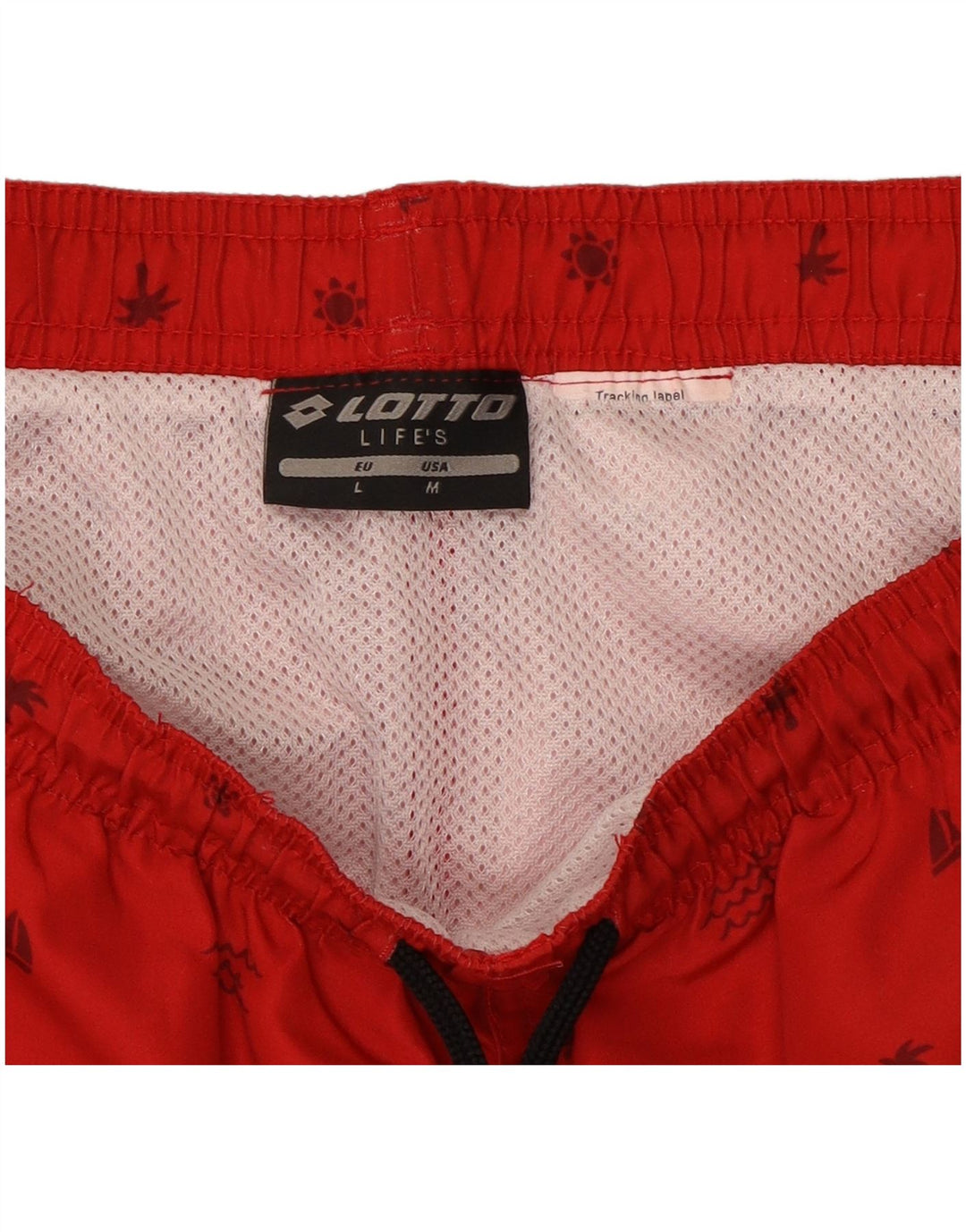 Lotto Mens Graphic Swimming Shorts Large  Red