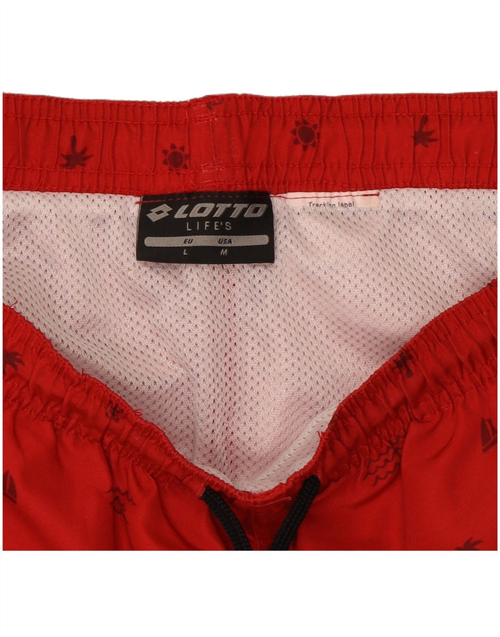 Lotto Mens Graphic Swimming Shorts Large  Red