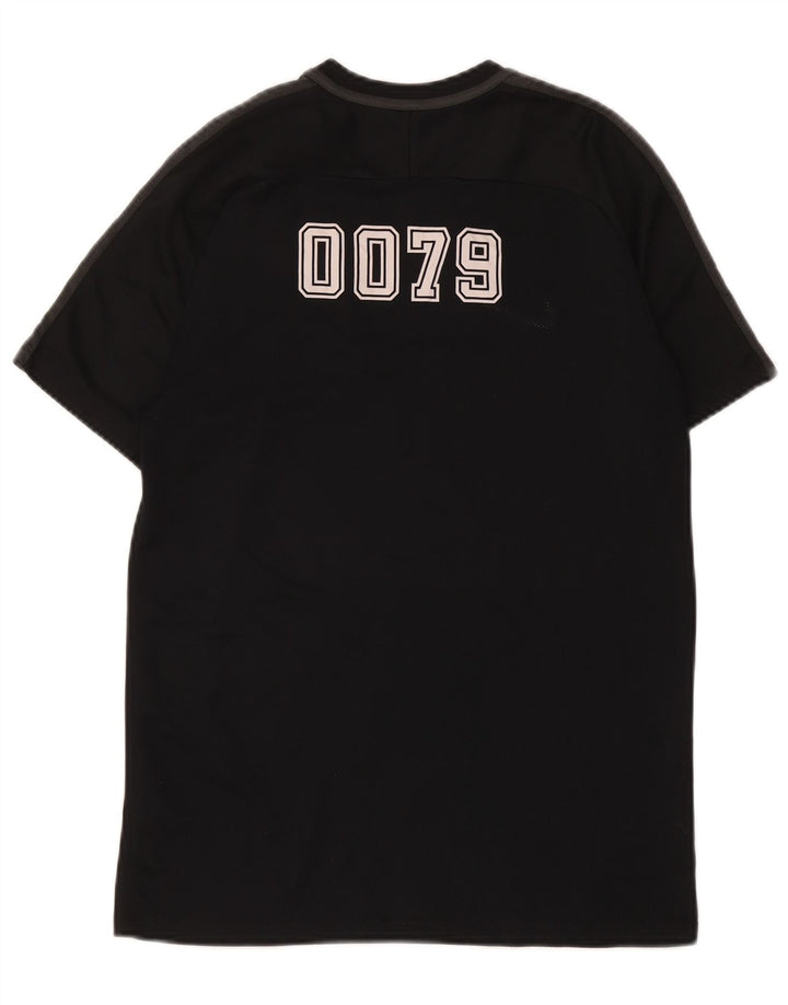 Nike Mens Dri Fit Graphic T-Shirt Top Medium Black Polyester