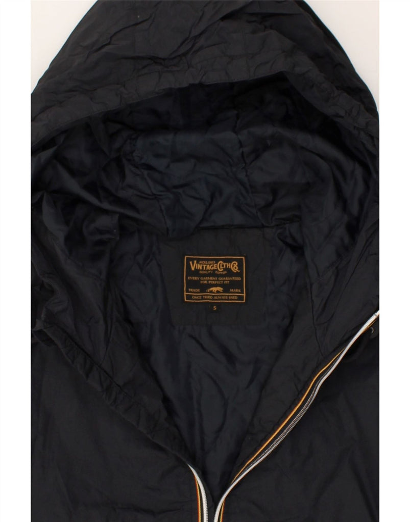 JACK & JONES Mens Perfect Fit Hooded Rain Jacket UK 36 Small Navy Blue | Vintage Jack & Jones | Thrift | Second-Hand Jack & Jones | Used Clothing | Messina Hembry 