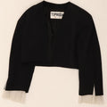 VINTAGE Womens Bolero Jacket IT 44 Medium Black Polyester Vintage Vintage and Second-Hand Vintage from Messina Hembry 