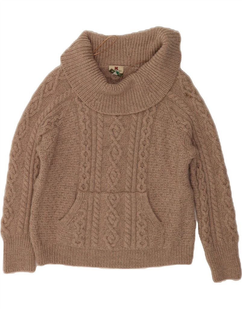 CARRAIG DONN Womens Roll Neck Jumper Sweater UK 16 Large Beige Merino Wool Vintage Carraig Donn and Second-Hand Carraig Donn from Messina Hembry 