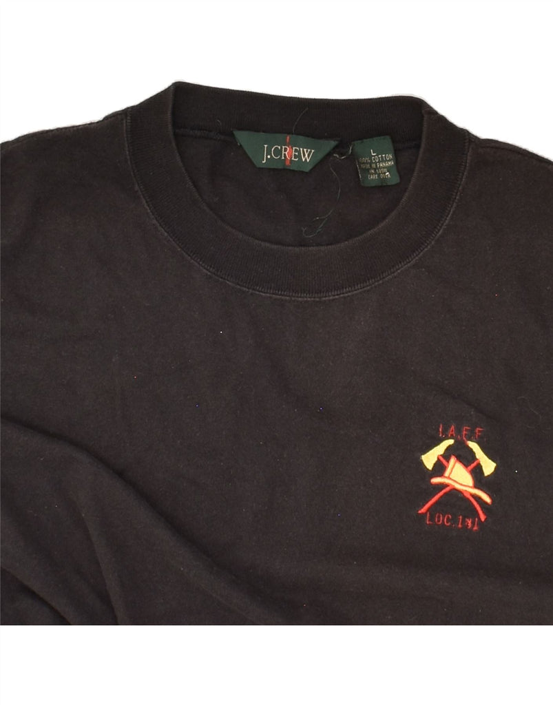 J. CREW Mens T-Shirt Top Large Black Cotton | Vintage J. Crew | Thrift | Second-Hand J. Crew | Used Clothing | Messina Hembry 