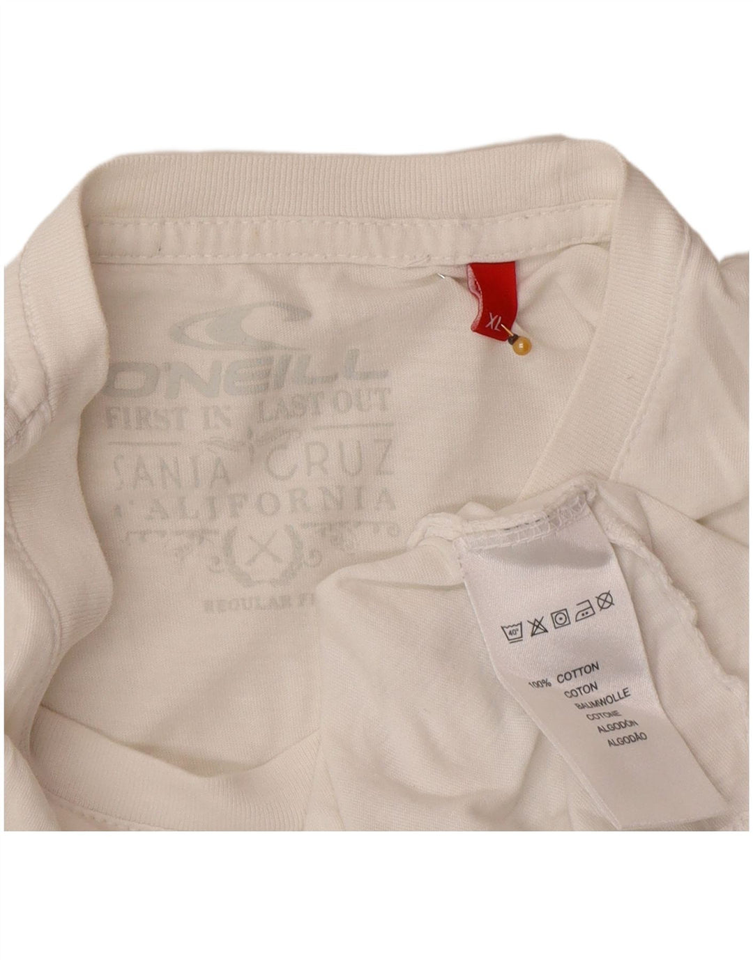 O'Neill Mens Regular Fit Graphic T-Shirt Top XL White Cotton