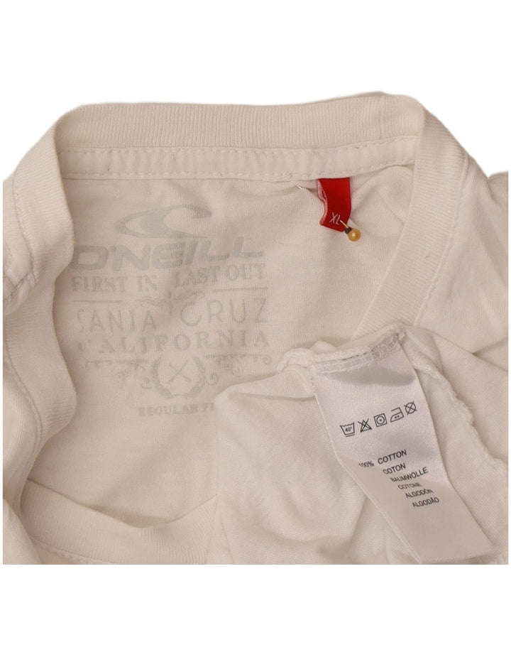 O'Neill Mens Regular Fit Graphic T-Shirt Top XL White Cotton