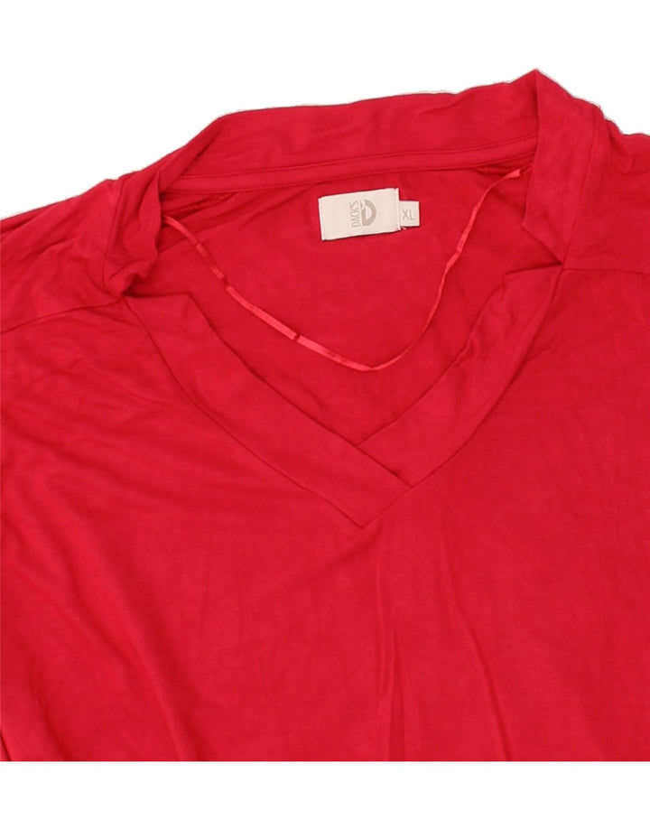 DACK'S Womens Blouse Top UK 18 XL Red Viscose Vintage Dack's and Second-Hand Dack's from Messina Hembry 