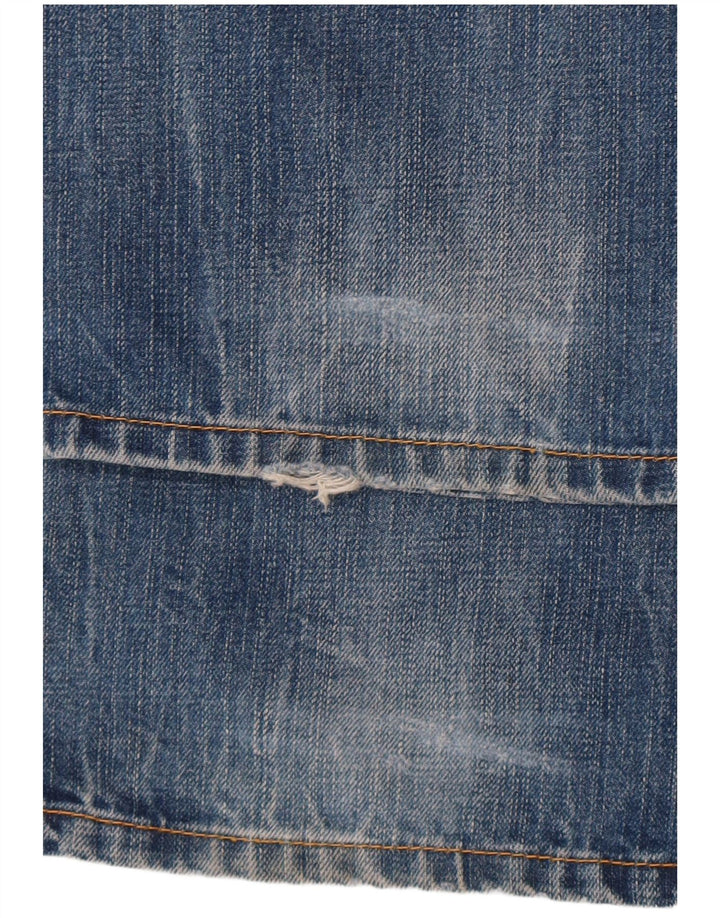 Superdry Mens Straight Jeans W28 L33 Blue Cotton