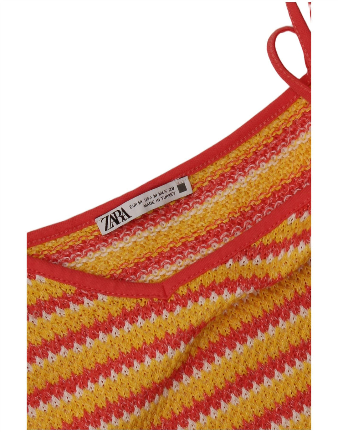 Zara Womens Sundress UK 12 Medium Yellow Striped