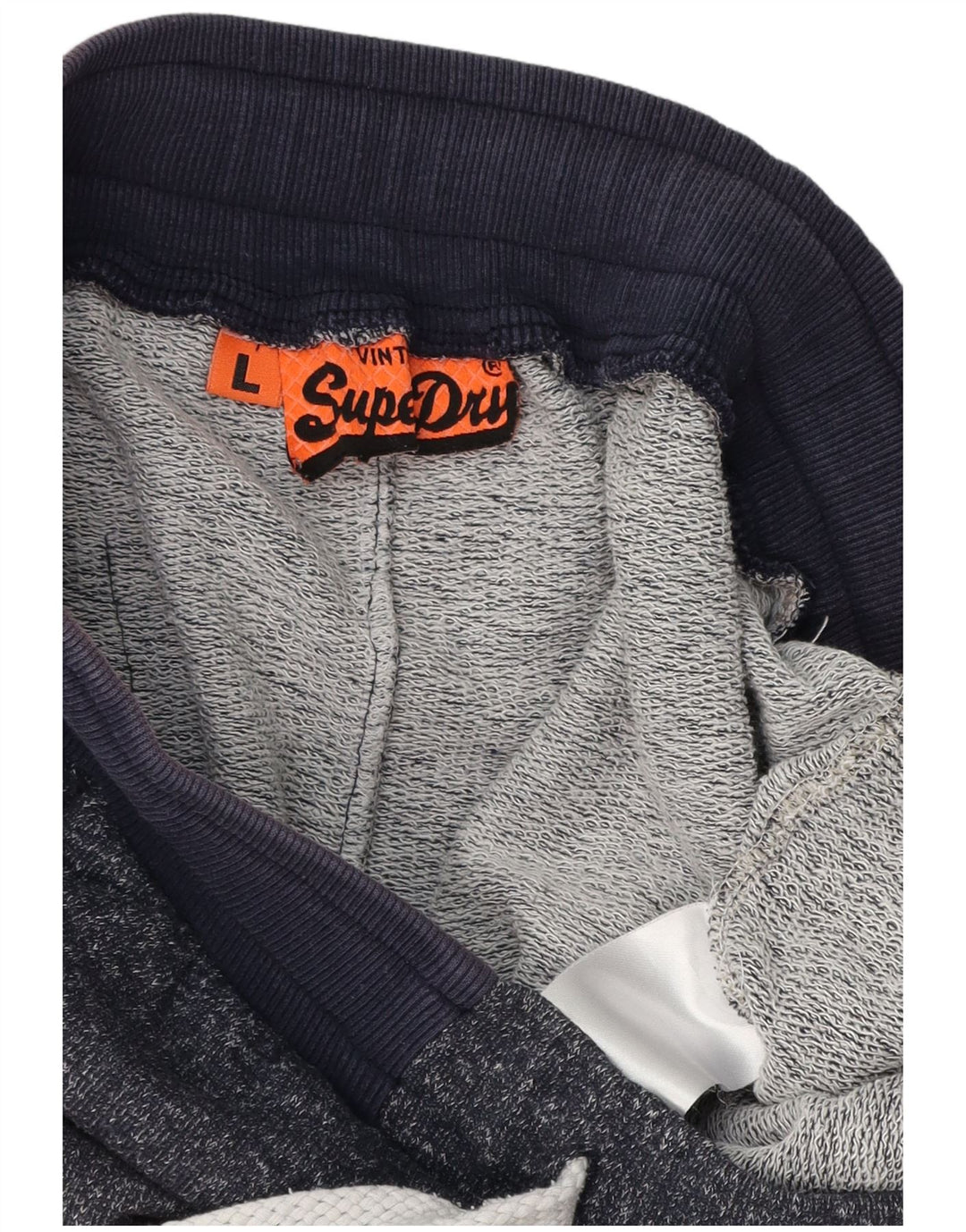 SUPERDRY Mens Graphic Sport Shorts Large  Navy Blue Flecked