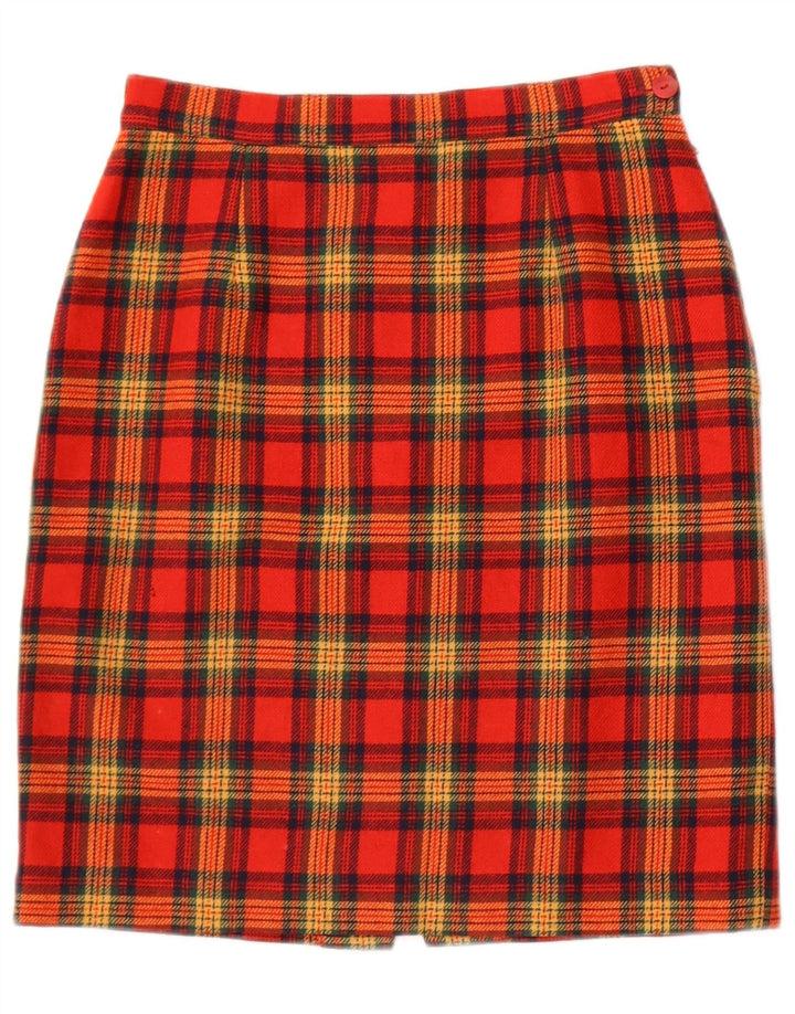 Vintage Womens Mini Skirt W25 XS Red Plaid