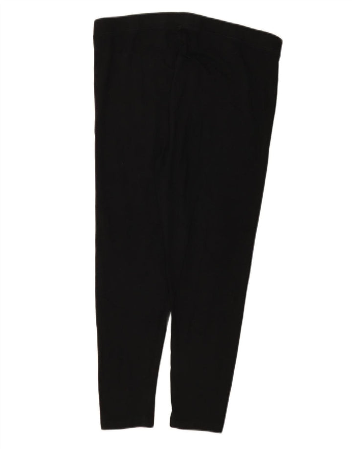 Marks & Spencer Womens Crop Leggings UK 16 Large Black Cotton