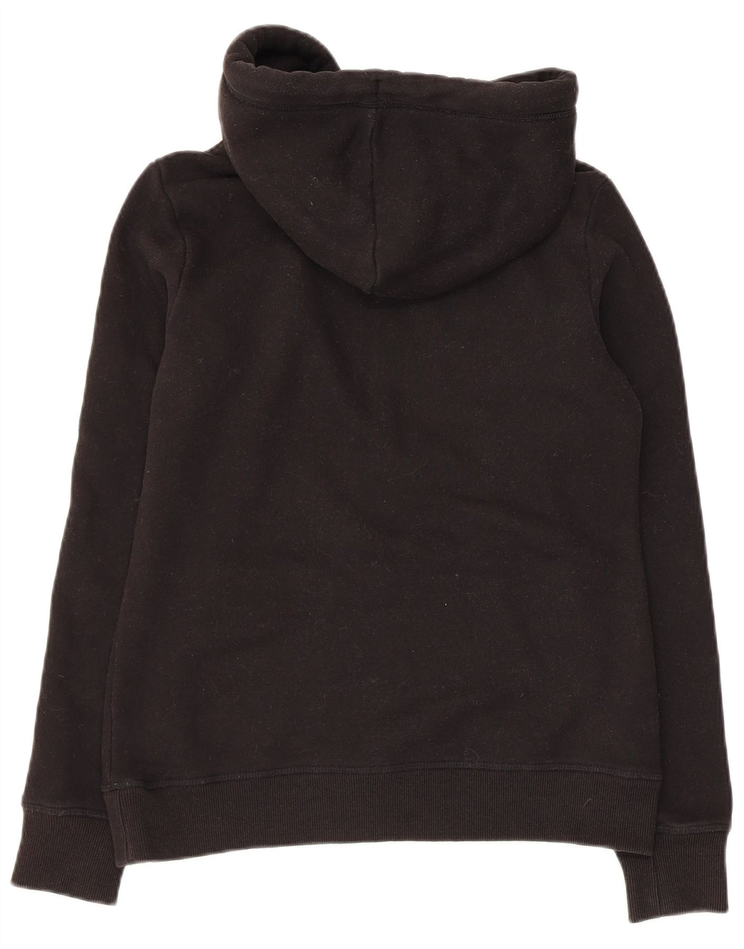 SUPERDRY Womens Hoodie Jumper UK 8 Small Black Cotton