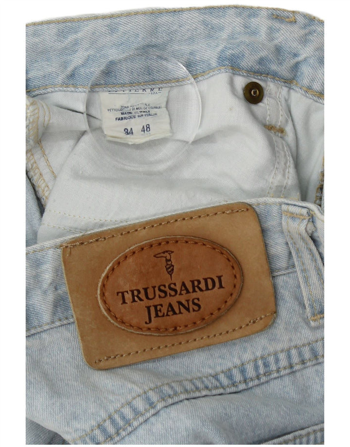 Trussardi Mens Cropped Jeans W34 L25 Blue Cotton