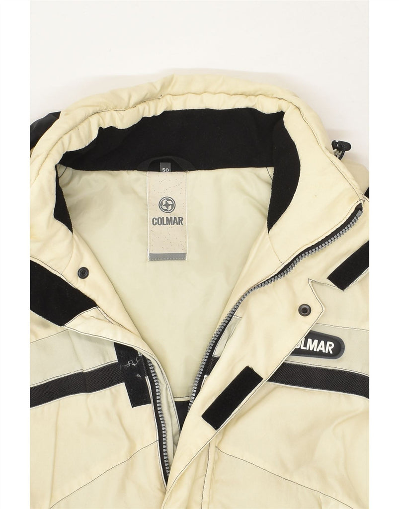 COLMAR Mens Ski Jacket IT 50 Large Off White Colourblock Nylon | Vintage Colmar | Thrift | Second-Hand Colmar | Used Clothing | Messina Hembry 