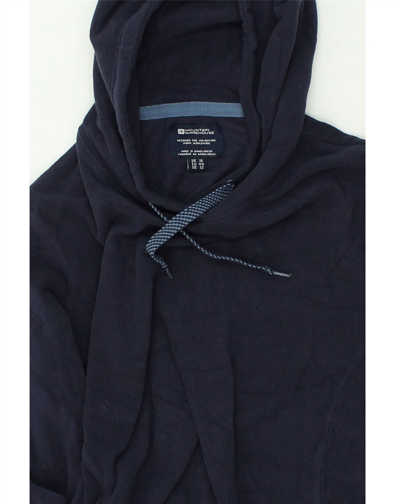 MOUNTAIN WAREHOUSE Womens Hooded Fleece Jumper UK 16 Large Navy Blue | Vintage Mountain Warehouse | Thrift | Second-Hand Mountain Warehouse | Used Clothing | Messina Hembry 