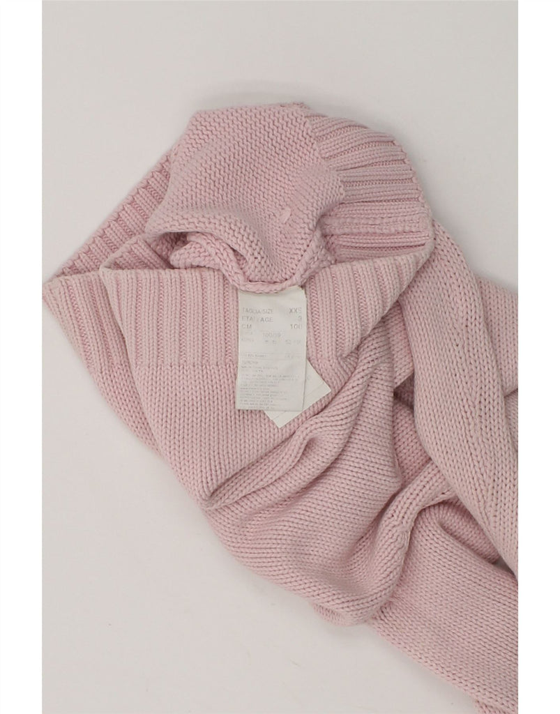 BENETTON Girls Graphic Boat Neck Jumper Sweater 2-3 Years 2XS  Pink Cotton | Vintage Benetton | Thrift | Second-Hand Benetton | Used Clothing | Messina Hembry 