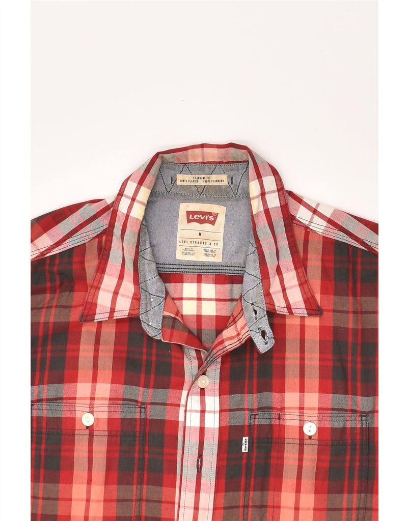 LEVI'S Mens Standard Fit Shirt Medium Red Check Cotton | Vintage Levi's | Thrift | Second-Hand Levi's | Used Clothing | Messina Hembry 