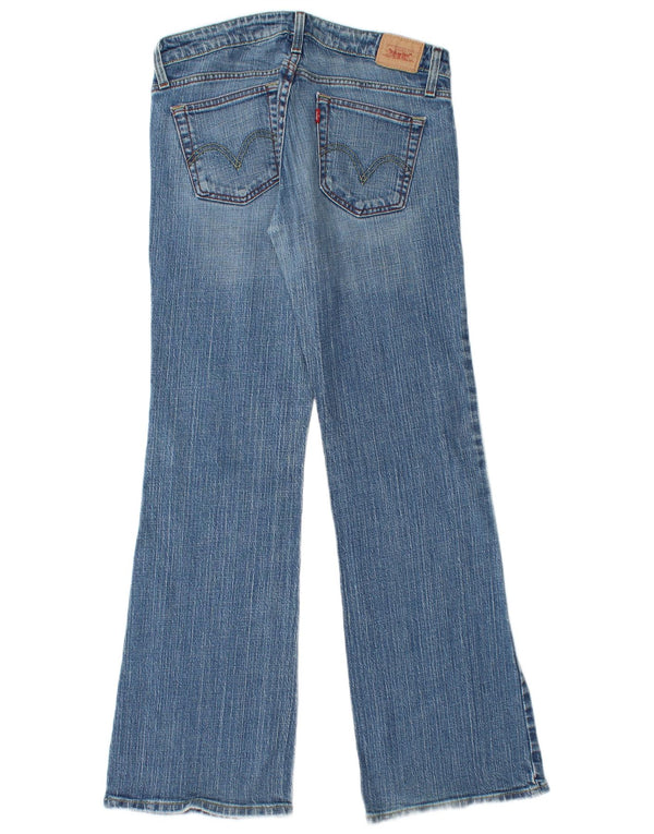 Levi's Womens 524 Super Low Flared Jeans US 9 Medium W30 L31 Blue Cotton