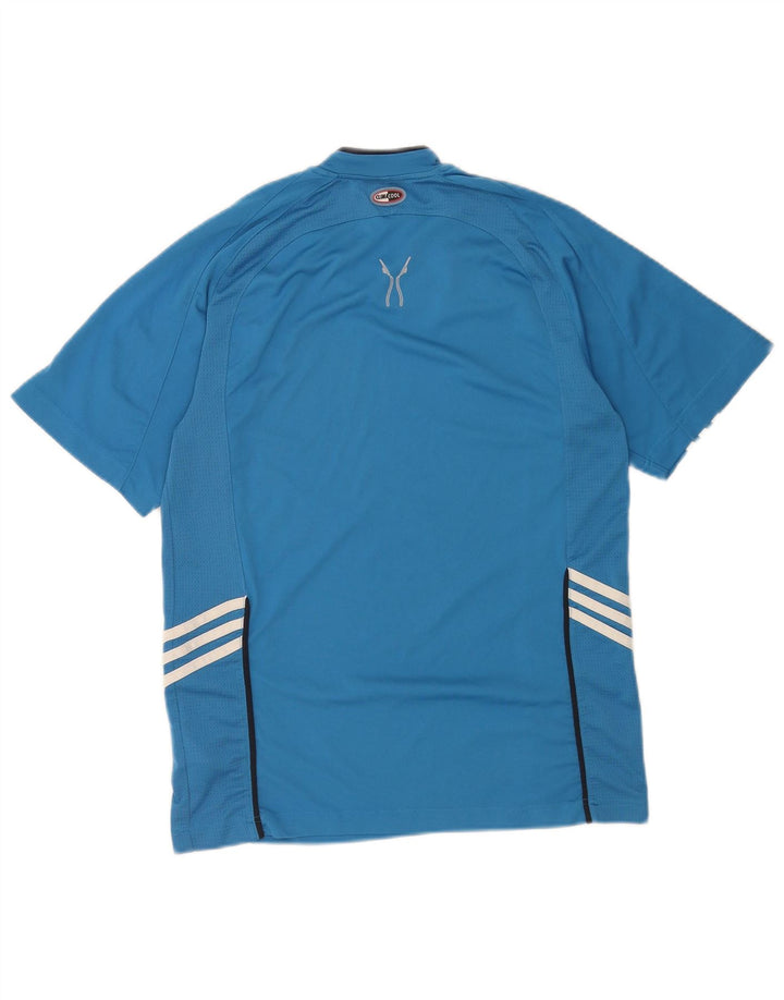 Adidas Mens T-Shirt Top Small Blue Colourblock Polyester