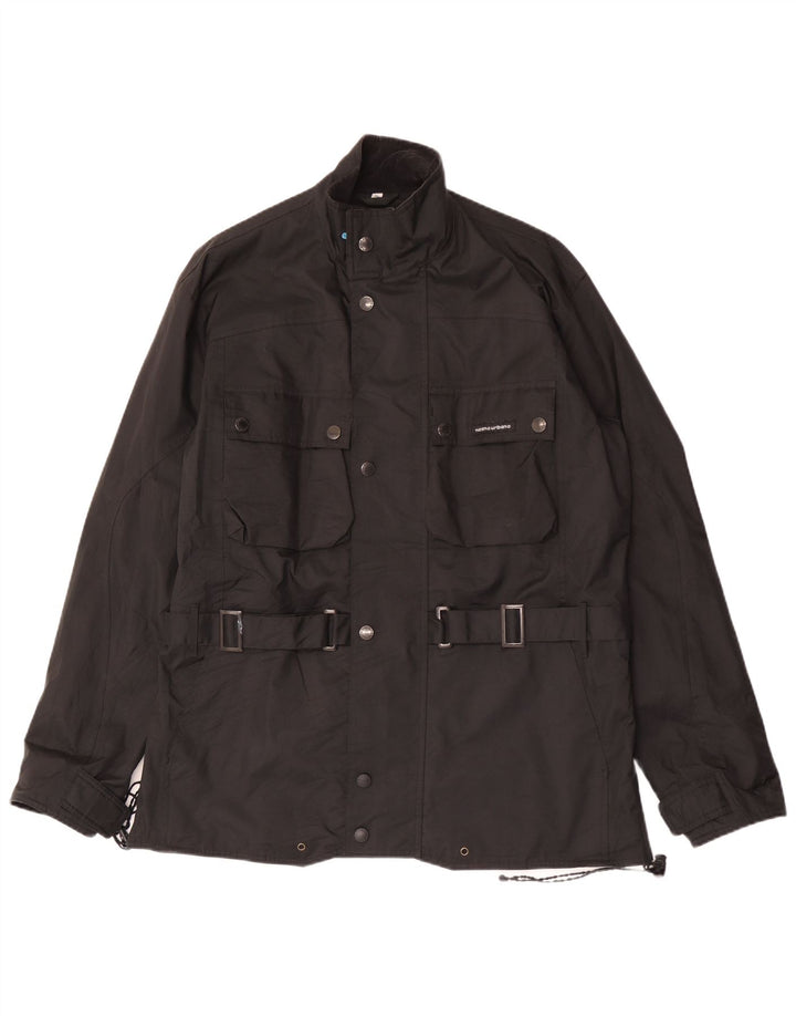 TUCANO URBANO Mens Utility Jacket UK 42 XL Black Striped Polyester
