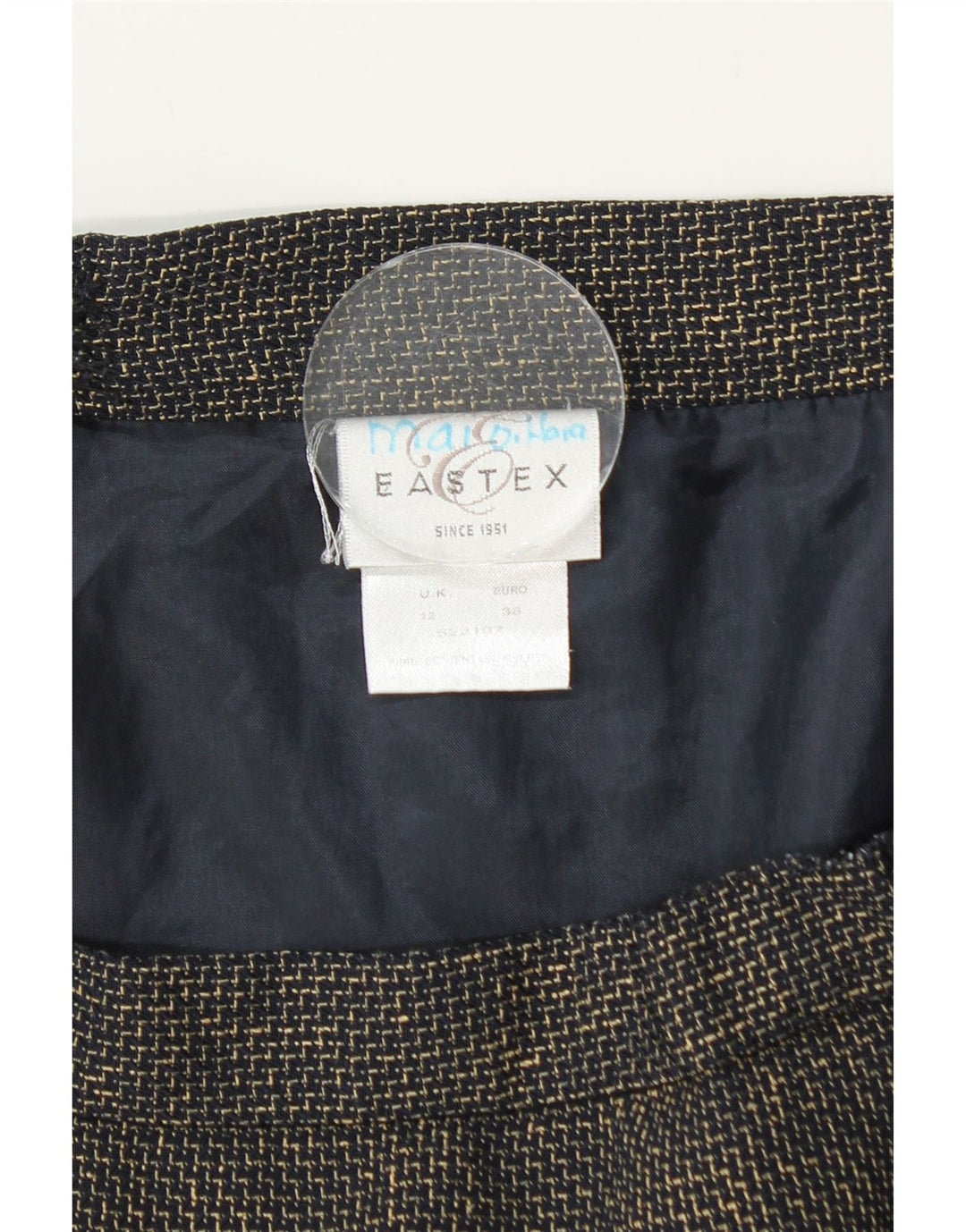 Eastex Womens Trumpet Skirt UK 12 Medium W30  Navy Blue Polyester