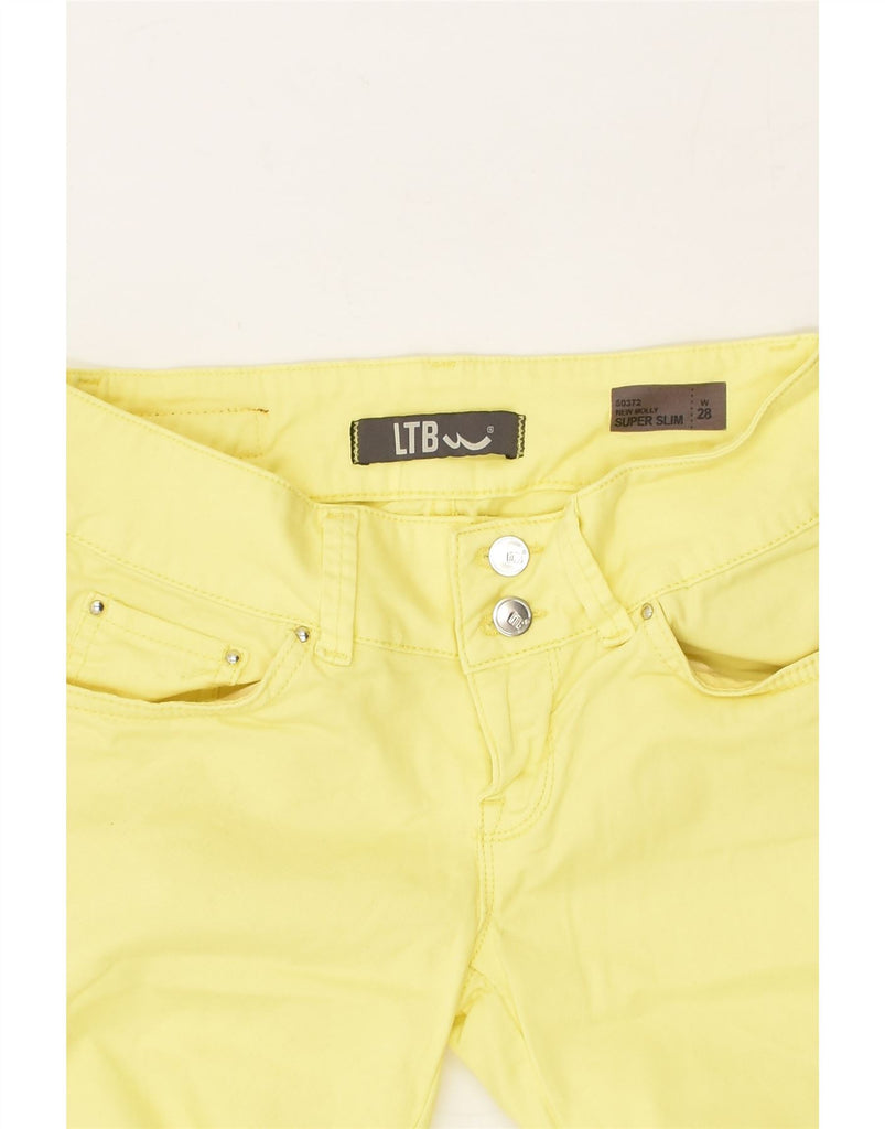 LTB Womens Low Waist Super Slim Jeans W28 L30 Yellow Cotton | Vintage LTB | Thrift | Second-Hand LTB | Used Clothing | Messina Hembry 