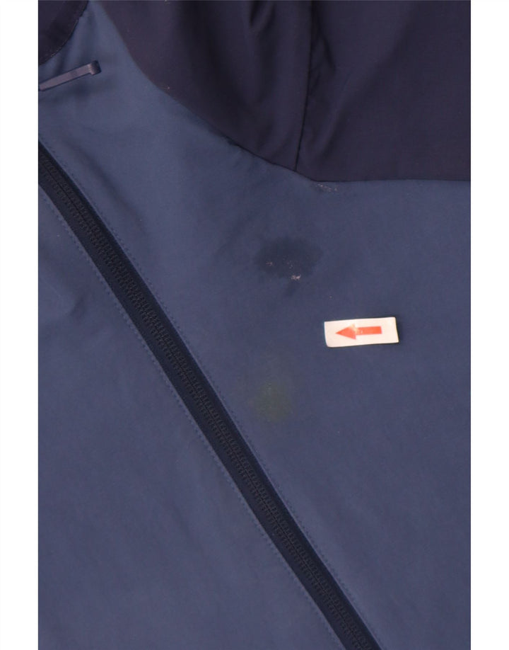 The North Face Mens Hooded Pullover Rain Jacket UK 44 2XL Blue Colourblock