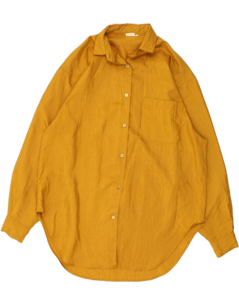 VINTAGE Womens Shirt Blouse EU 36 Small Yellow Polyester Vintage Vintage and Second-Hand Vintage from Messina Hembry 