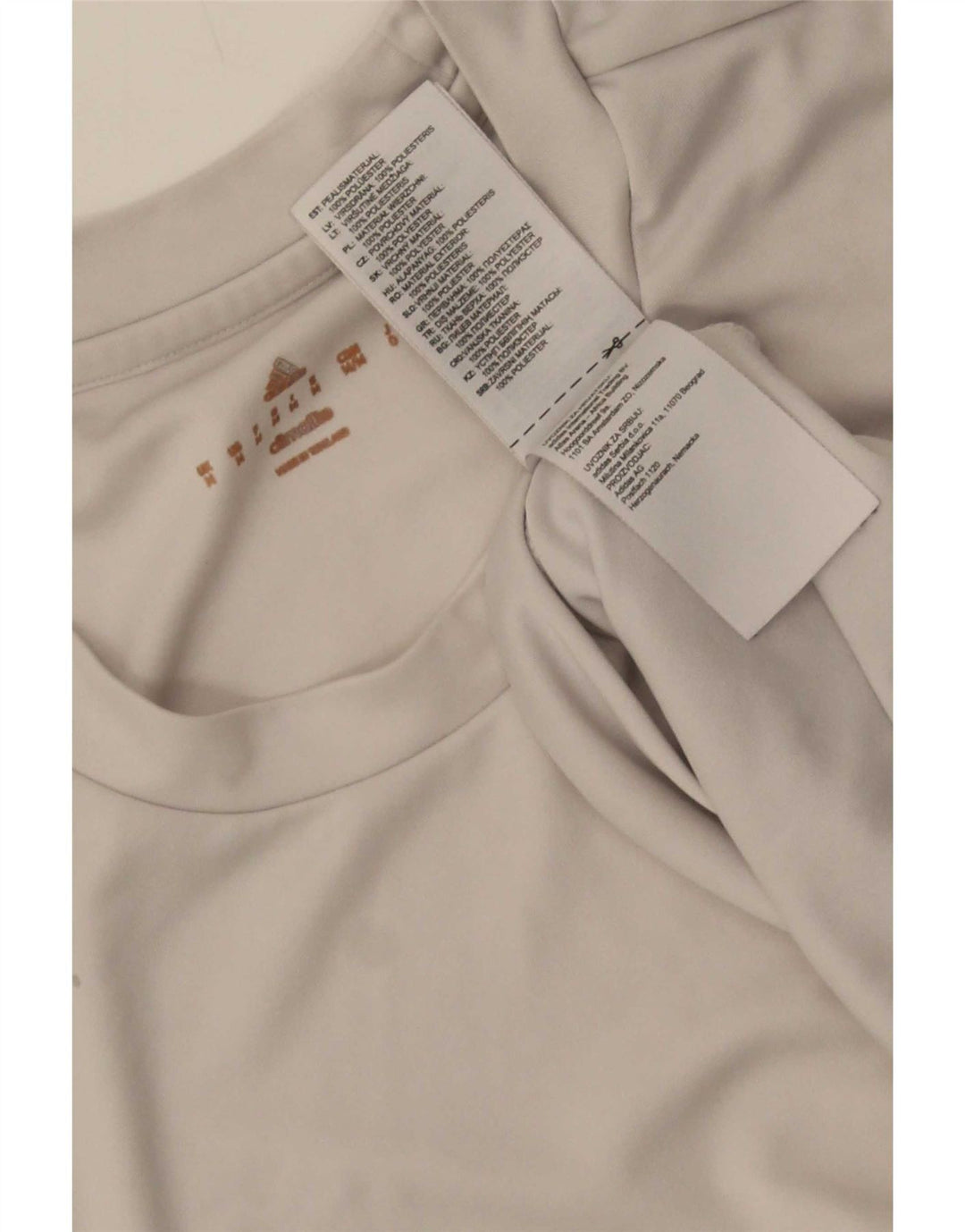 Adidas Mens Climalite T-Shirt Top Medium White Polyester