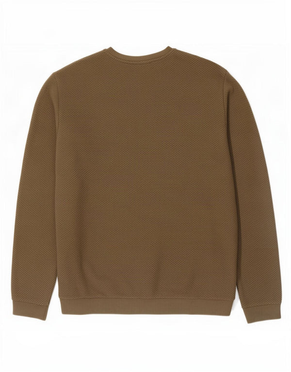 Reiss Mens Sweatshirt Jumper XL Khaki Cotton