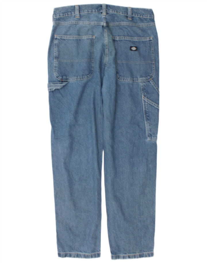 Dickies Mens Cargo Tapered Jeans W33 L32 Blue Cotton