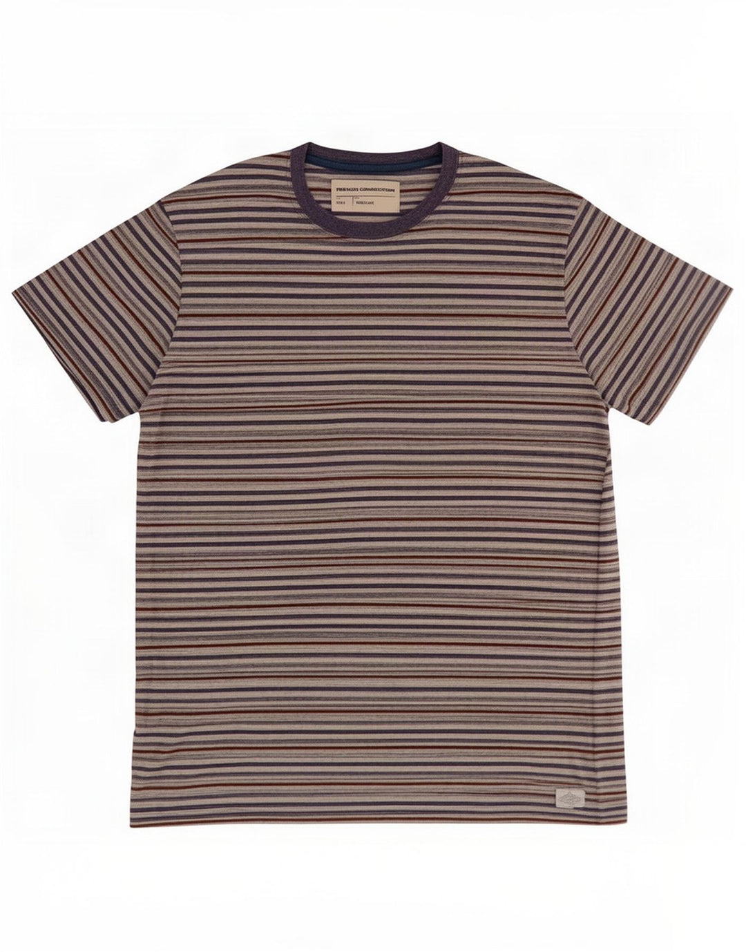 French Connection Mens T-Shirt Top Large Multicoloured Pinstripe