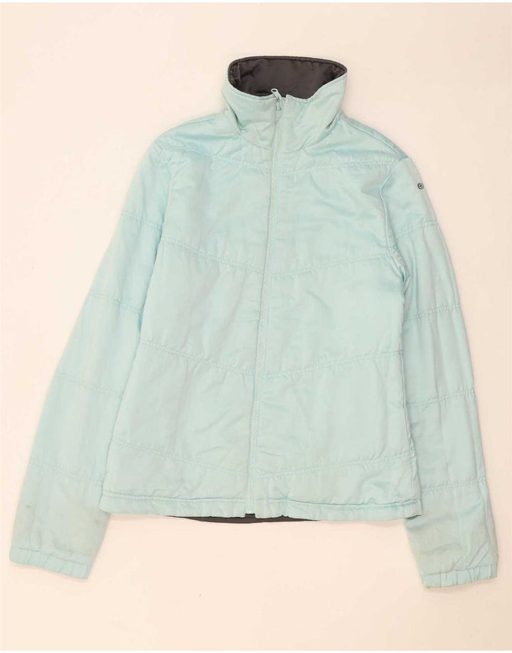 Rip Curl Womens Reversible Padded Jacket UK 12 Medium Grey Polyester