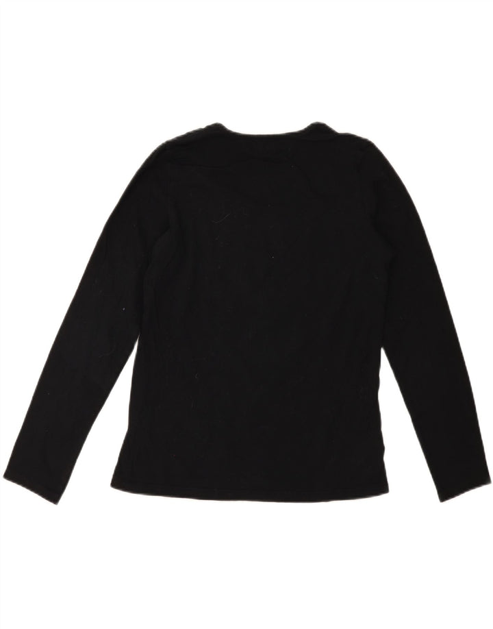 EDDIE BAUER Womens Top Long Sleeve UK 6 XS Black Cotton Vintage Eddie Bauer and Second-Hand Eddie Bauer from Messina Hembry 