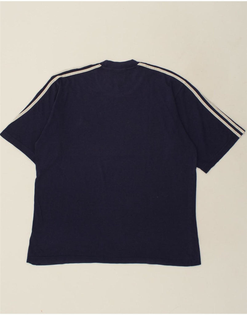 ADIDAS Mens T-Shirt Top Large Navy Blue Vintage Adidas and Second-Hand Adidas from Messina Hembry 