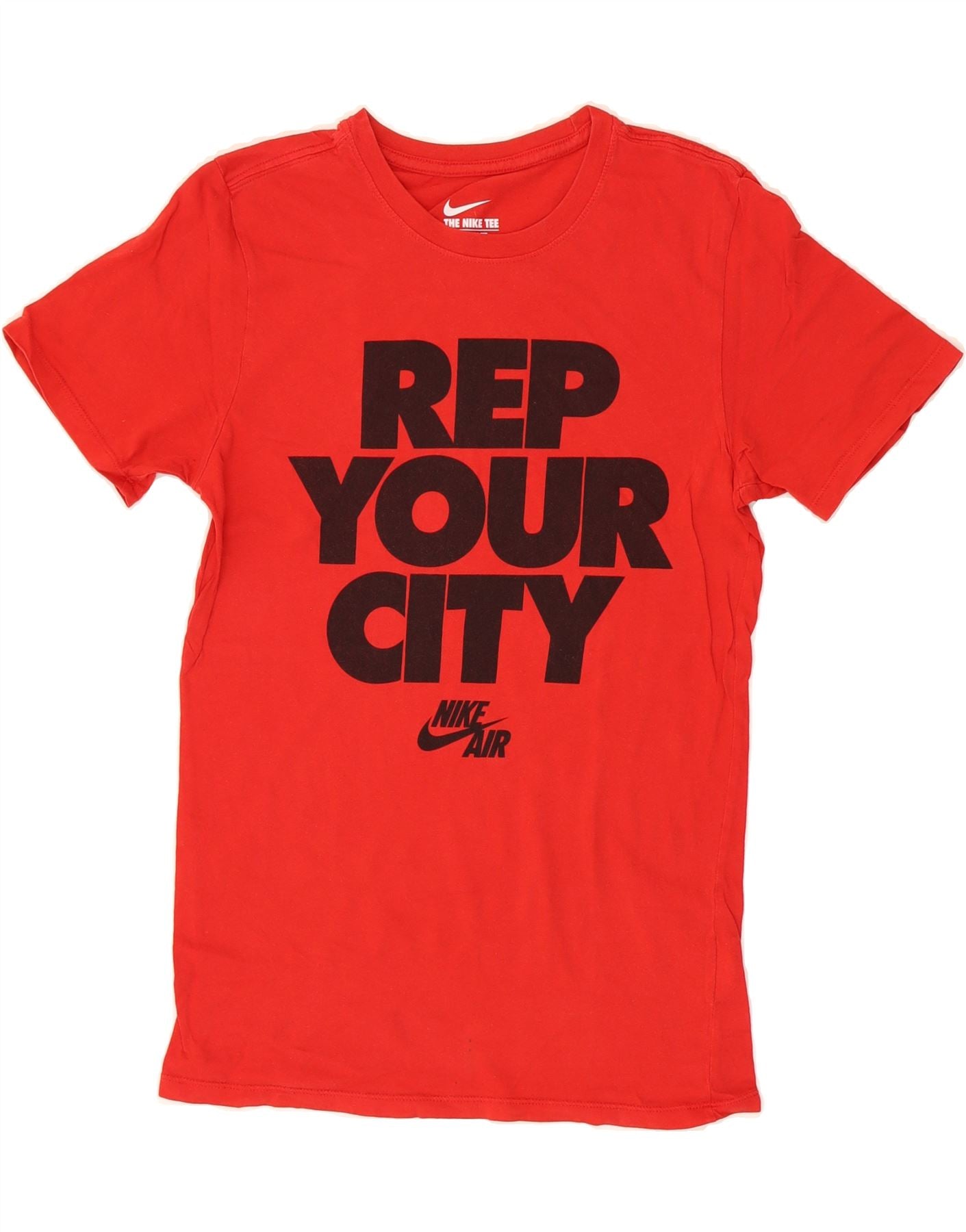 NIKE Herren Athletic Cut Graphic T-Shirt Top Small Rot Baumwolle