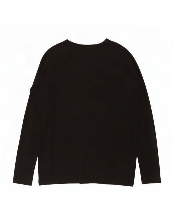 Zara Womens Oversized Top Long Sleeve UK 10 Small Black