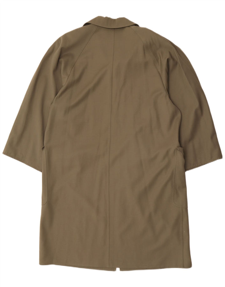 Max Mara Womens Oversized Overcoat UK 14 Large Khaki Wool