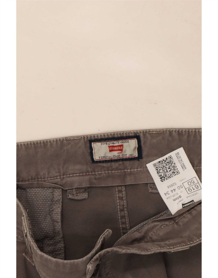 Carrera Mens Slim Cargo Trousers IT 50 Large W34 L32 Grey Cotton