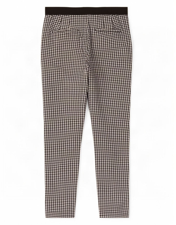 Zara Womens Slim Chino Trousers Small W27 L27 Black Gingham