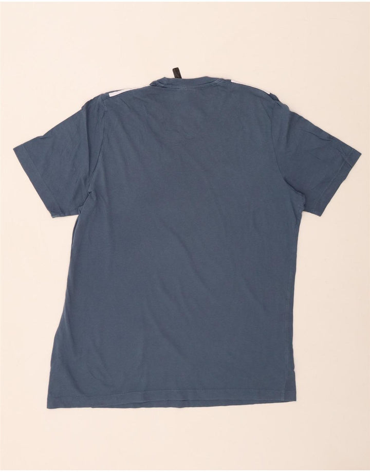 ADIDAS Mens T-Shirt Top Large Navy Blue Cotton