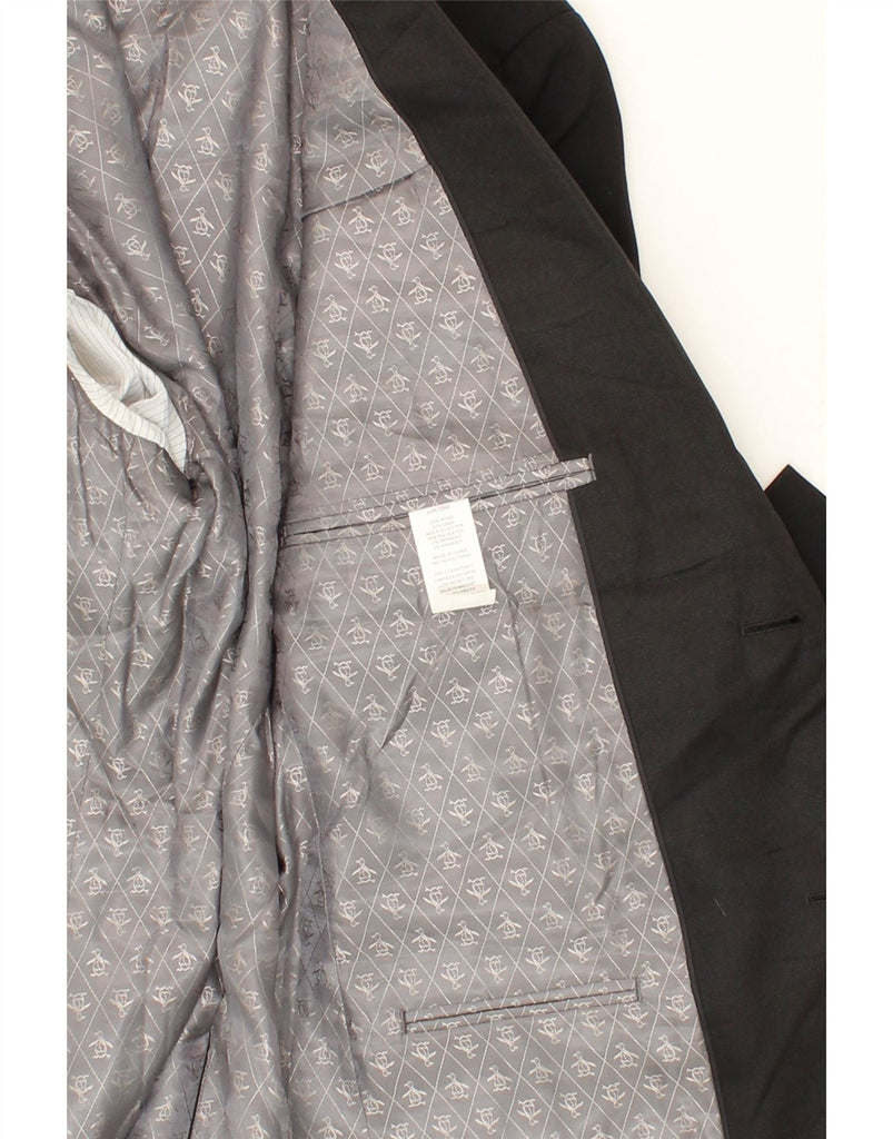 PENGUIN Mens 2 Button Blazer Jacket UK 40 Large Black Wool Vintage Penguin and Second-Hand Penguin from Messina Hembry 