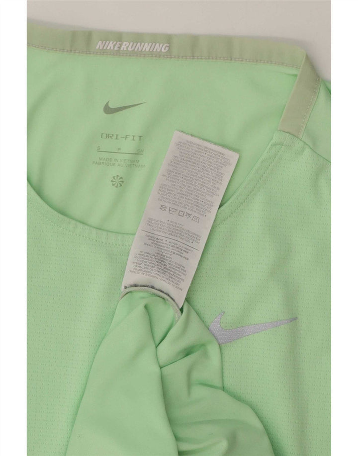Nike Mens Dri Fit T-Shirt Top Small Green Polyester